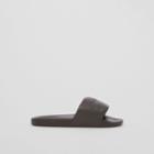 Burberry Burberry Embossed Logo Leather Padded Slides, Size: 40