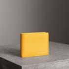 Burberry Burberry Grainy Leather Bifold Wallet, Yellow