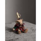 Burberry Burberry Thomas Bear Charm In Tartan Wool Trench Coat