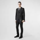 Burberry Burberry Slim Fit Monogram Motif Cotton Poplin Shirt, Size: 26, White