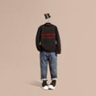 Burberry Burberry Graphic Jacquard Cashmere Sweater, Size: 8y, Black