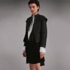 Burberry Burberry Quilted Lambskin Military-inspired Jacket, Size: 12, Black