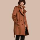Burberry Burberry Cashmere Trench Coat, Size: 36, Brown