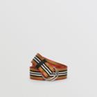 Burberry Burberry Heritage Stripe Double D-ring Belt, Size: M, Yellow