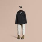 Burberry Burberry Long-sleeve Cotton Jersey Polo Shirt, Size: 8y, Black