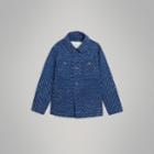 Burberry Burberry Childrens Spot Print Cotton Blend Jacket, Size: 10y, Blue