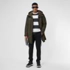 Burberry Burberry Horseferry Print Shape-memory Taffeta Hooded Coat, Size: 40, Green