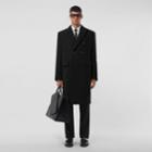 Burberry Burberry Silk Satin Collar Wool Coat, Size: 46
