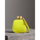Burberry Burberry Mini Alligator Metal Frame Clutch Bag