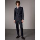 Burberry Burberry Slim Fit Double-breasted Herringbone Wool Suit, Size: 48r