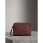 Burberry Burberry Large Zip-top Technical Nylon Pouch, Red