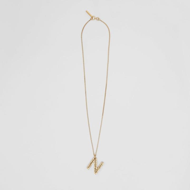 Burberry Burberry 'n' Alphabet Charm Gold-plated Necklace, Yellow