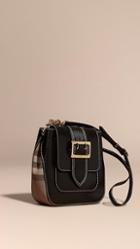 Burberry The Medium Buckle Bag -square In Leather And House Check