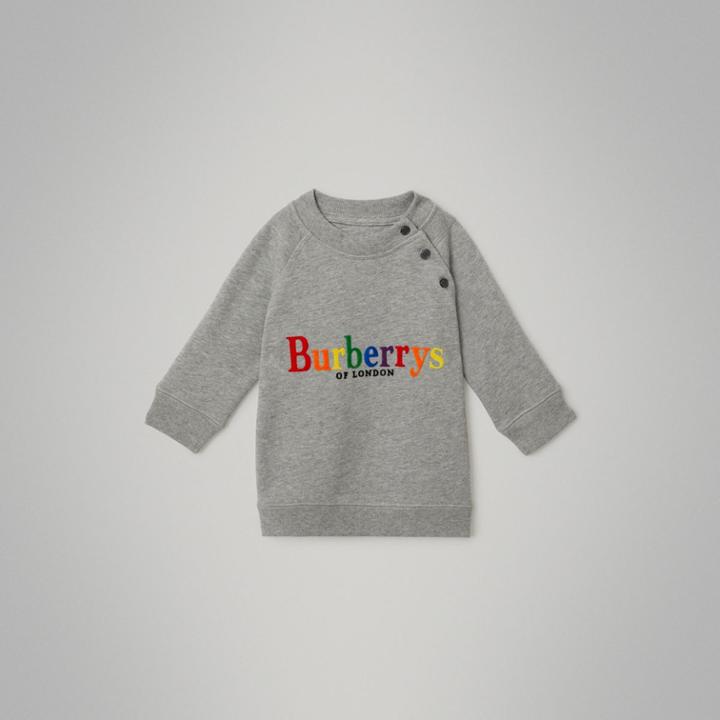 Burberry Burberry Archive Logo Cotton Dress, Size: 18m, Grey