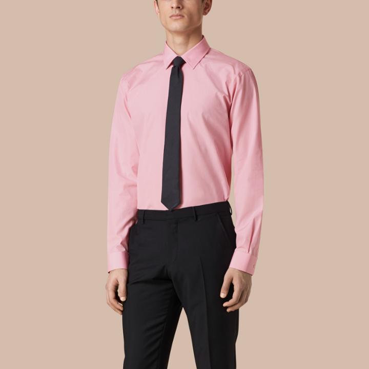 Burberry Burberry Modern Fit Cotton Poplin Shirt, Size: 15.5, Pink