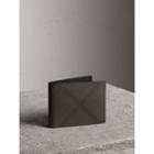 Burberry Burberry London Check And Leather Bifold Wallet, Brown