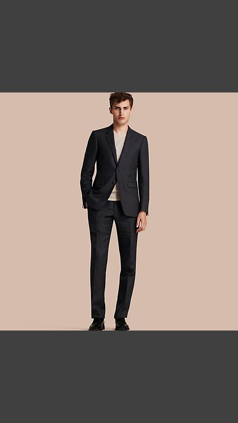 Burberry Modern Fit Linen Wool And Silk Trousers