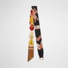 Burberry Burberry D-ring Detail Archive Print Silk Skinny Scarf, Multicolour
