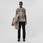 Burberry Burberry Check Silk Wool Jacquard Polo Shirt, Size: M