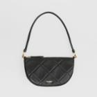 Burberry Burberry Quilted Lambskin Olympia Pouch, Black
