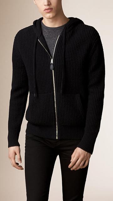 Burberry Brit Waffle Stitch Wool Cashmere Top