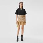 Burberry Burberry Fluted Two-tone Cotton Gabardine A-line Skirt, Size: 10, Yellow