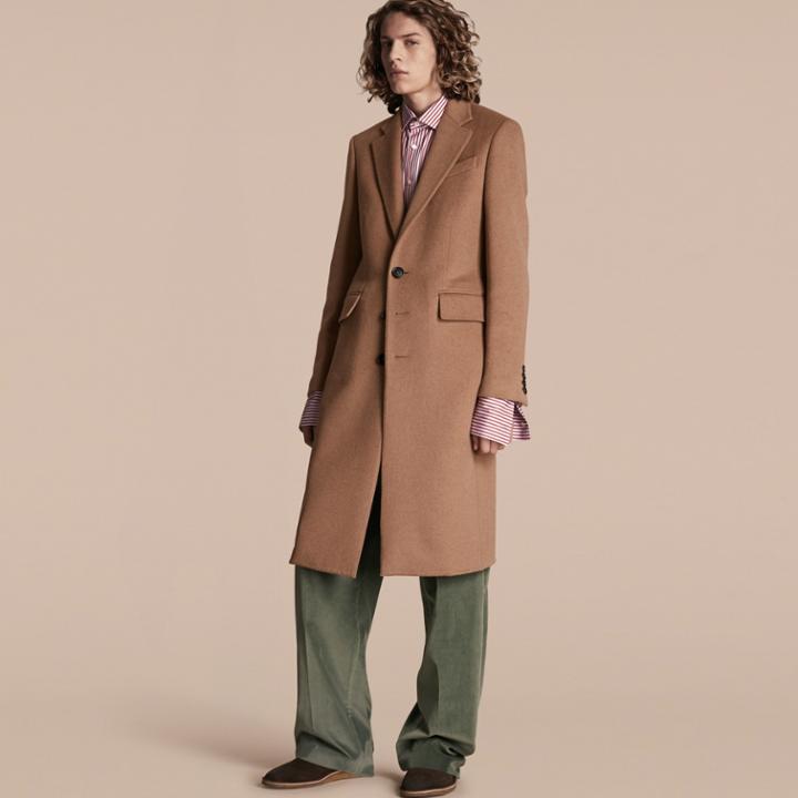 Burberry Burberry Double-faced Brushed Camel Hair Blend Chesterfield, Size: 38, Brown