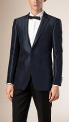 Burberry Slim Fit Silk Blend Evening Jacket