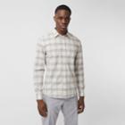 Burberry Burberry Small Scale Check Stretch Cotton Shirt, Size: Xs, White