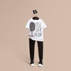 Burberry Burberry Use Your Head Graphic Cotton T-shirt, Size: 8y, White