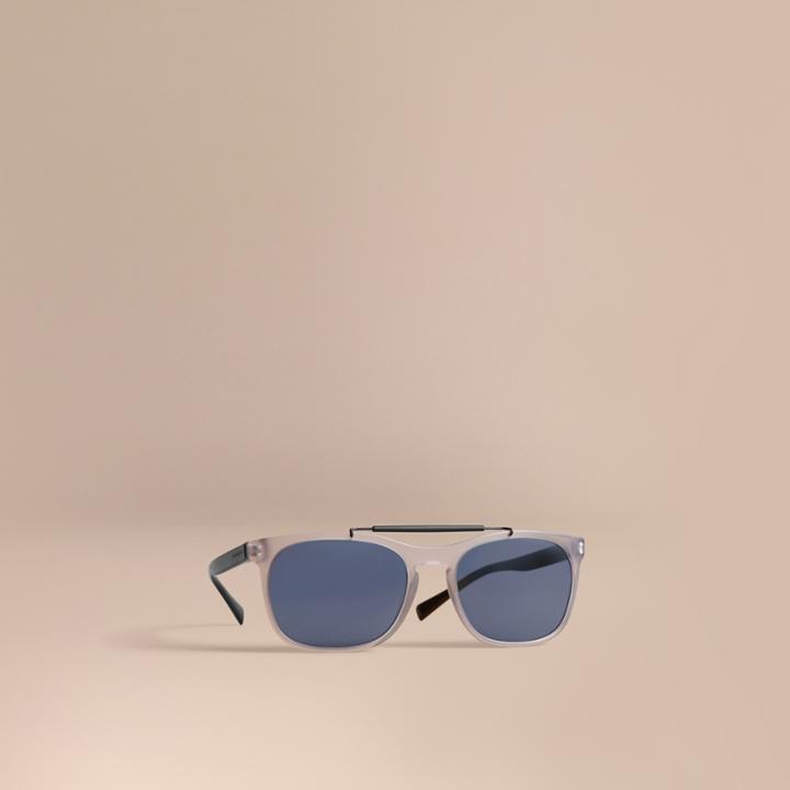 Burberry Burberry Top Bar Square Frame Sunglasses, Grey