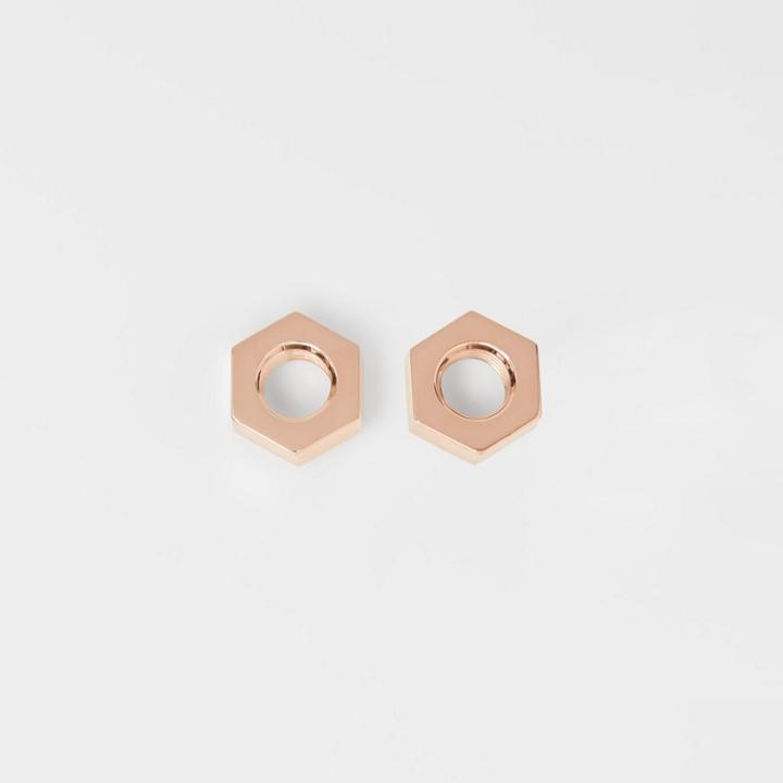 Burberry Burberry Rose Gold-plated Nut Earrings, Pink