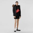 Burberry Burberry Detachable Faux Fur Trim Hooded Puffer Jacket, Size: S, Black