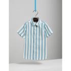 Burberry Burberry Short-sleeve Striped Cotton Shirt, Size: 4y, Blue