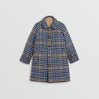 Burberry Burberry Childrens Reversible Check Wool And Cotton Car Coat, Size: 12y, Blue