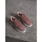 Burberry Burberry Check-quilted Leather Trainers, Size: 37, Pink
