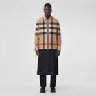 Burberry Burberry Check Wool Cotton Zip-front Shirt, Size: M