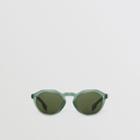 Burberry Burberry Keyhole Round Frame Sunglasses, Green