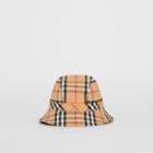 Burberry Burberry Vintage Check Cotton Bucket Hat, Size: L, Yellow