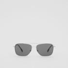 Burberry Burberry Top Bar Detail Square Frame Sunglasses, Gunmetal Grey