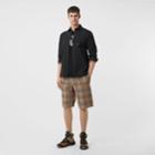 Burberry Burberry Monogram Motif Stretch Cotton Poplin Shirt, Size: Xl, Black