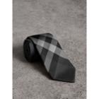 Burberry Burberry Modern Cut Check Silk Twill Tie, Grey