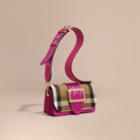 Burberry Burberry The Small Buckle Bag In House Check And Leather, Pink
