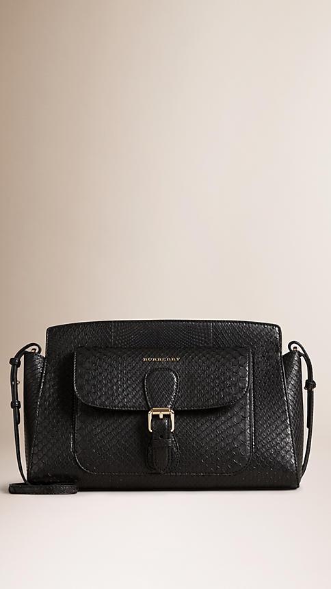 Burberry The Saddle Clutch In Python