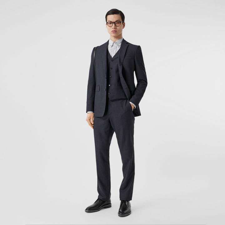 Burberry Burberry Classic Fit Wool Three-piece Suit, Size: 48r, Blue