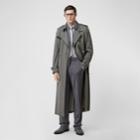Burberry Burberry Cargo Pocket Detail Cashmere Silk Trench Coat, Size: 50, Grey