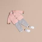 Burberry Burberry Check Detail Diamond Quilted Jacket, Size: 12m, Pink
