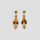 Burberry Burberry Resin And Gold-plated Drop Earrings, Yellow