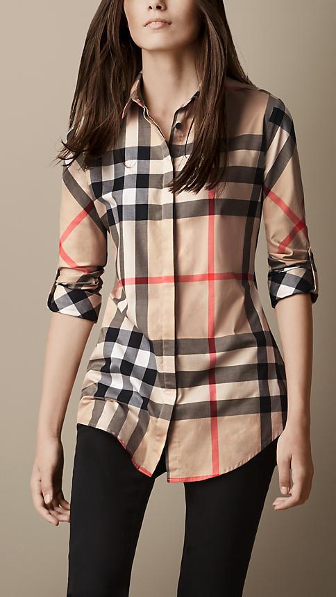 Burberry Brit Stretch-cotton Check Shirt