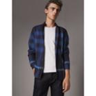 Burberry Burberry Ombr Check Cotton Flannel Shirt, Blue